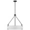Nuvo Halter 4-Light Pendant, E26 60W, Matte Black, White Fabric Shade 60/7692 - alternate 4